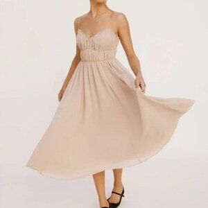 Reformation Pique Midi Dress In Paloma size 6 US